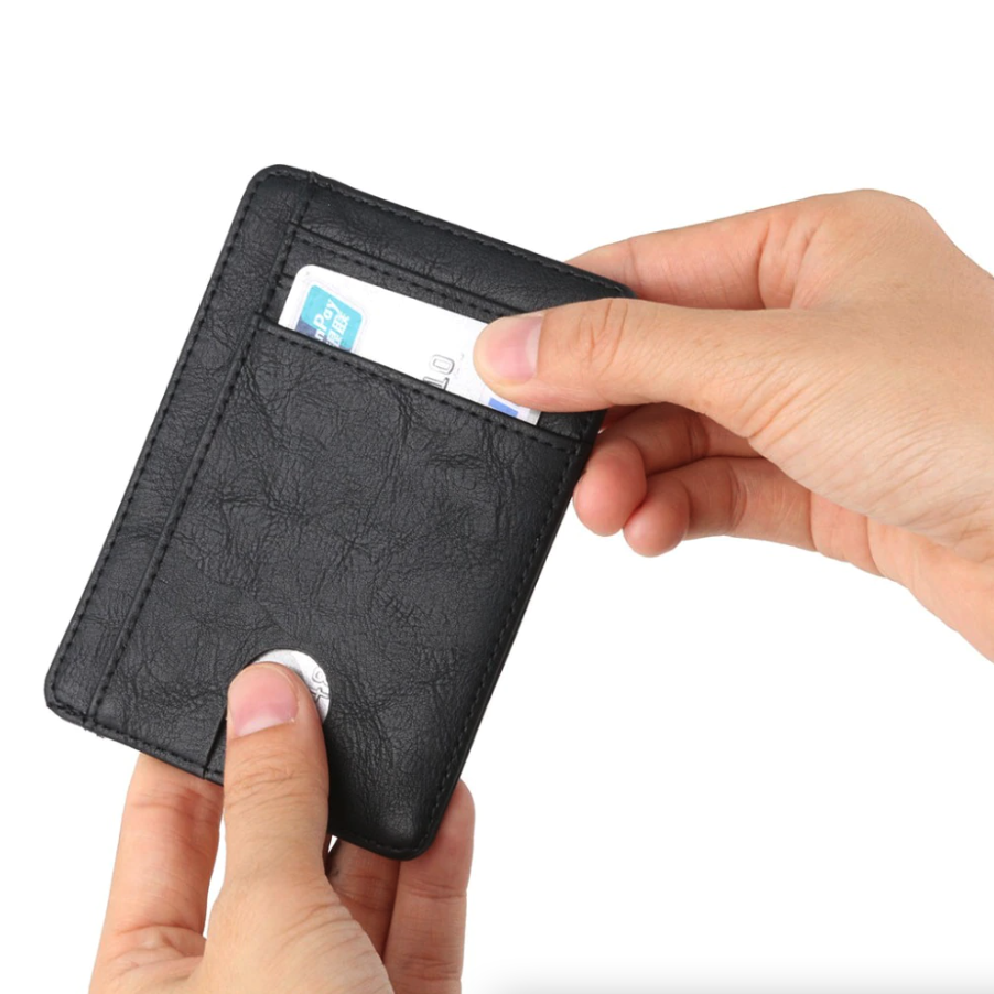 Mens Leather Slim Wallet Credit Card Holder RFID Blocking Pocket ID