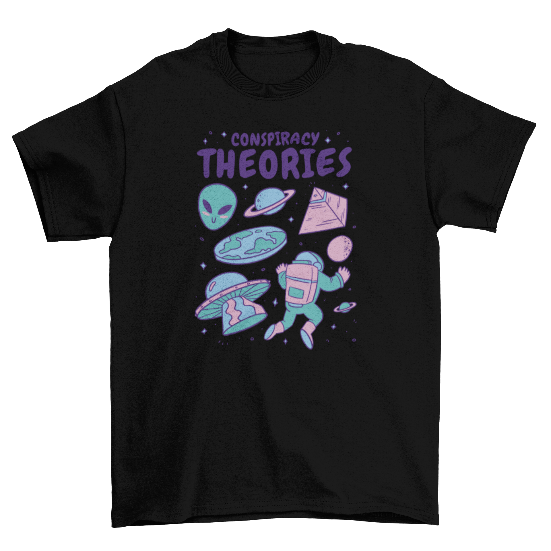 Alien conspiracy theories t-shirt