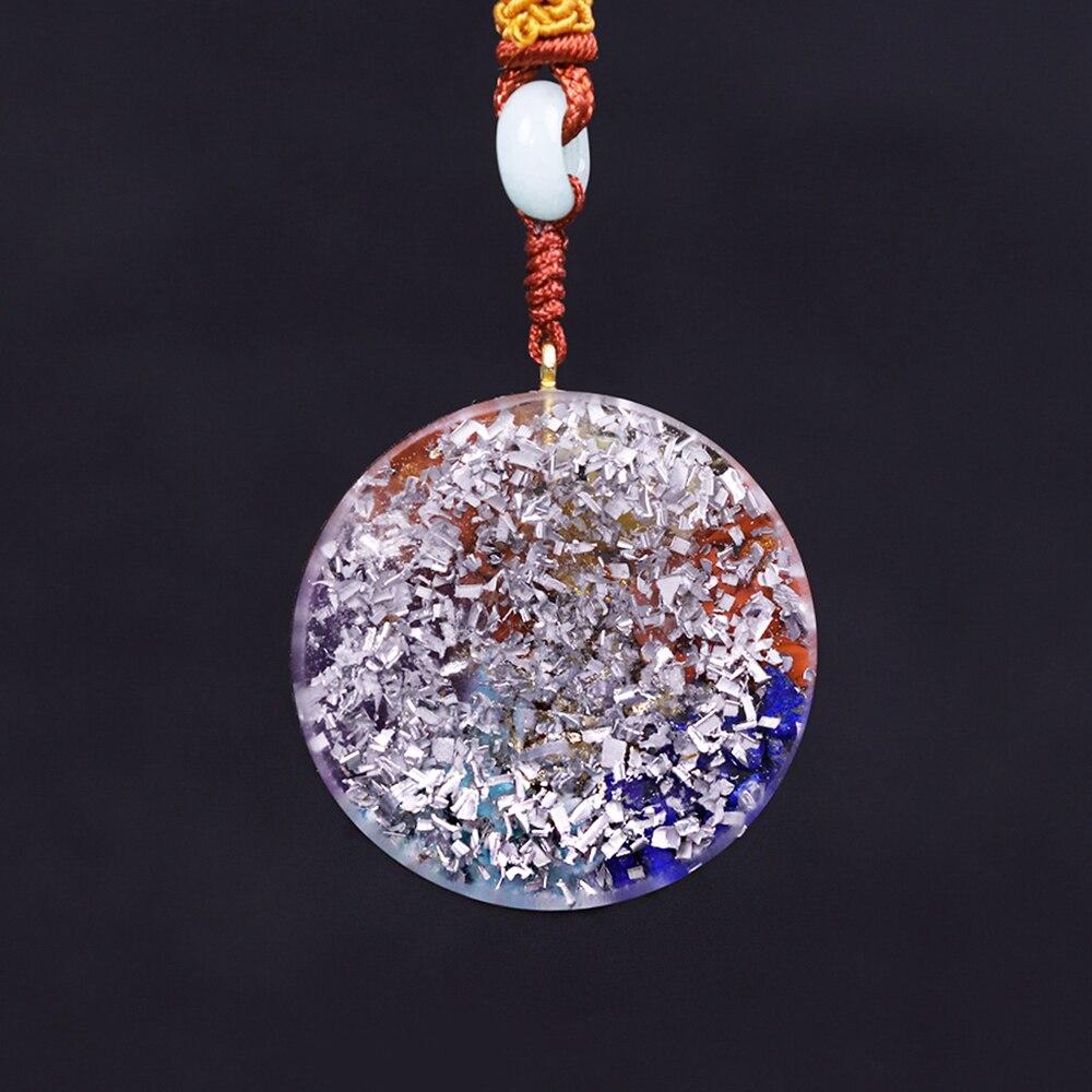 7 Chakra Orgone energy pendant necklace healing stones EMF protection