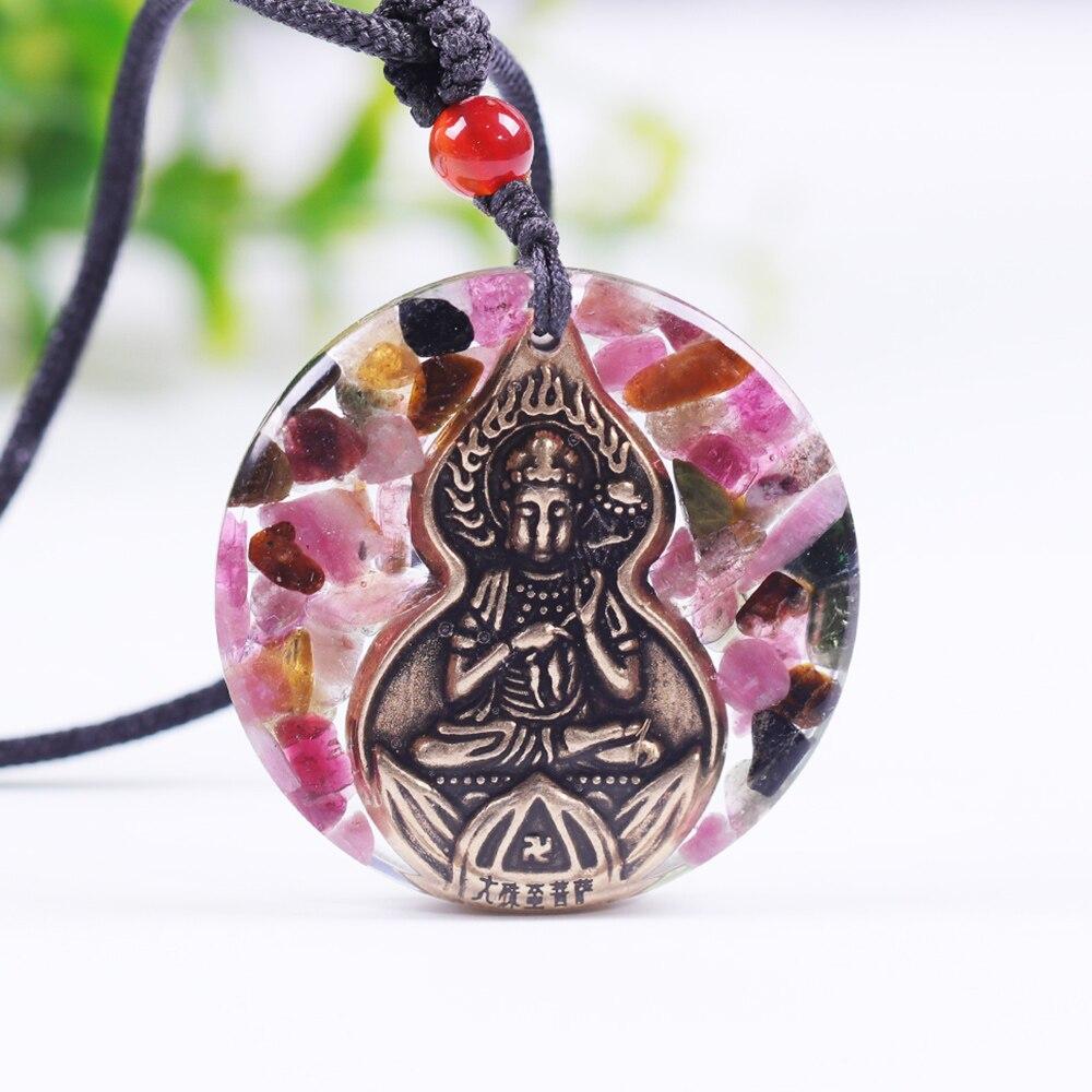 Orgone Pendant Buddha Energy Generator Tourmaline Necklace For Emf