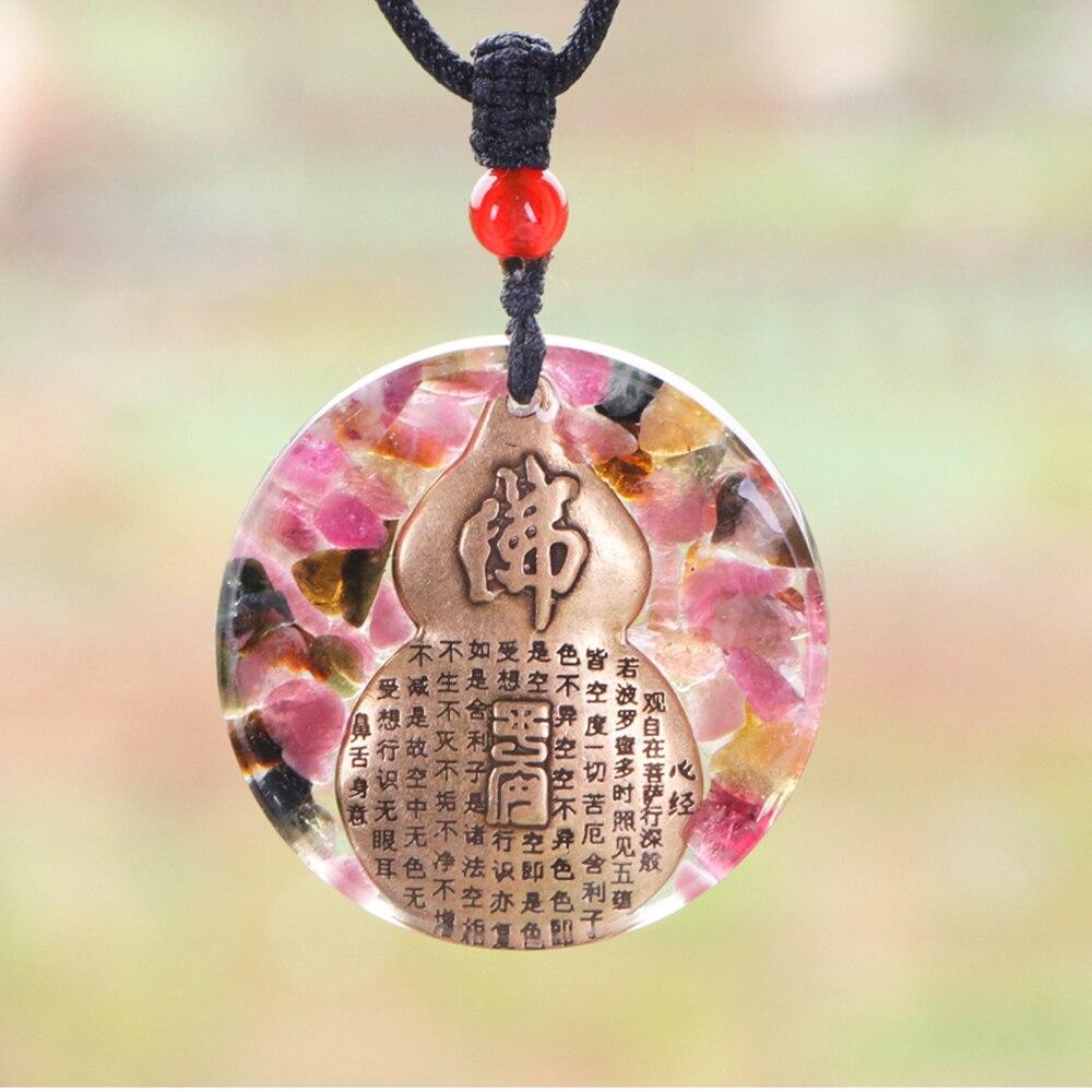 Orgone Pendant Buddha Energy Generator Tourmaline Necklace For Emf