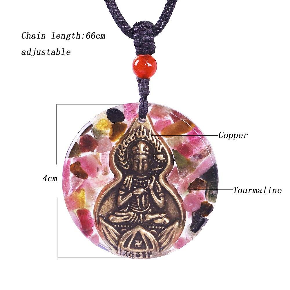 Orgone Pendant Buddha Energy Generator Tourmaline Necklace For Emf