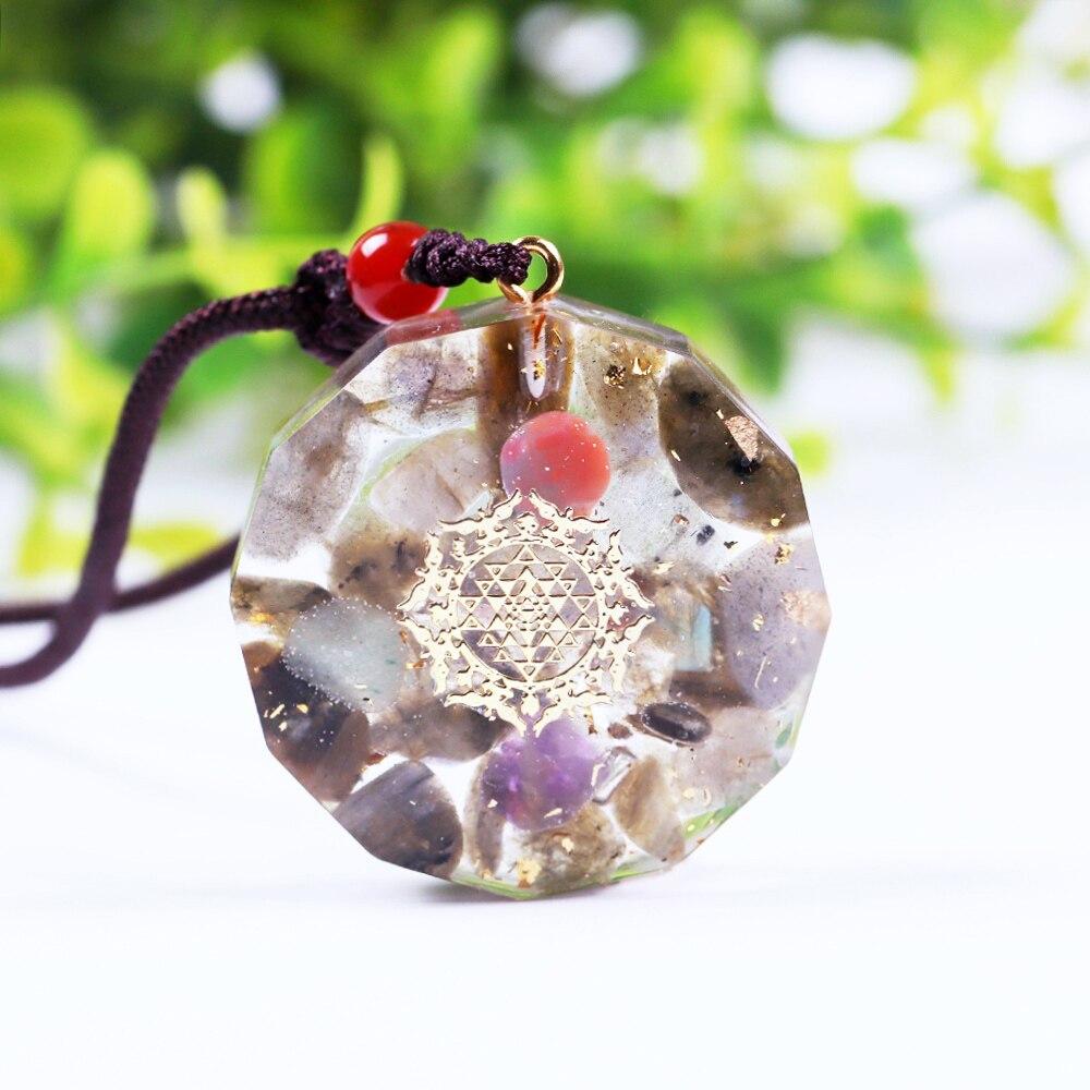 Handmade Orgone Pendant Labradorite Natural Crystal Energy Emf