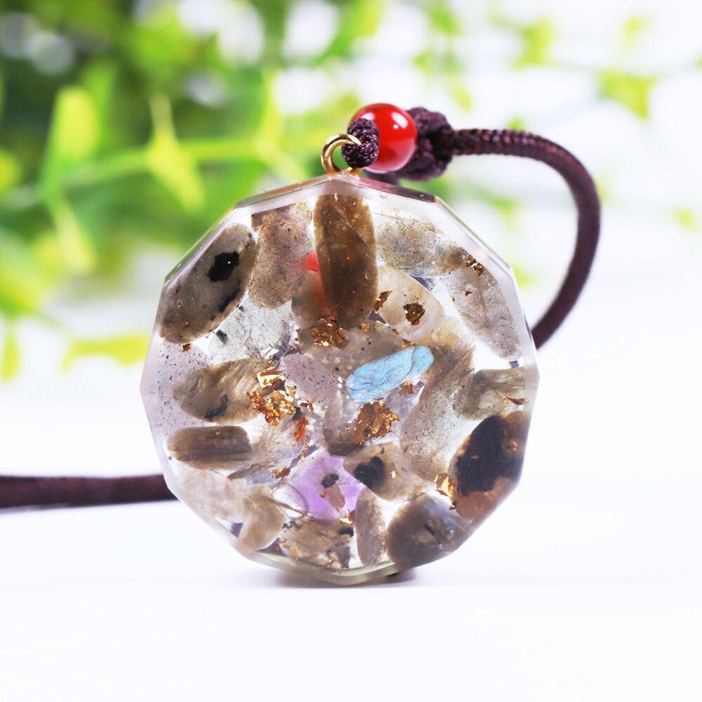 Handmade Orgone Pendant Labradorite Natural Crystal Energy Emf