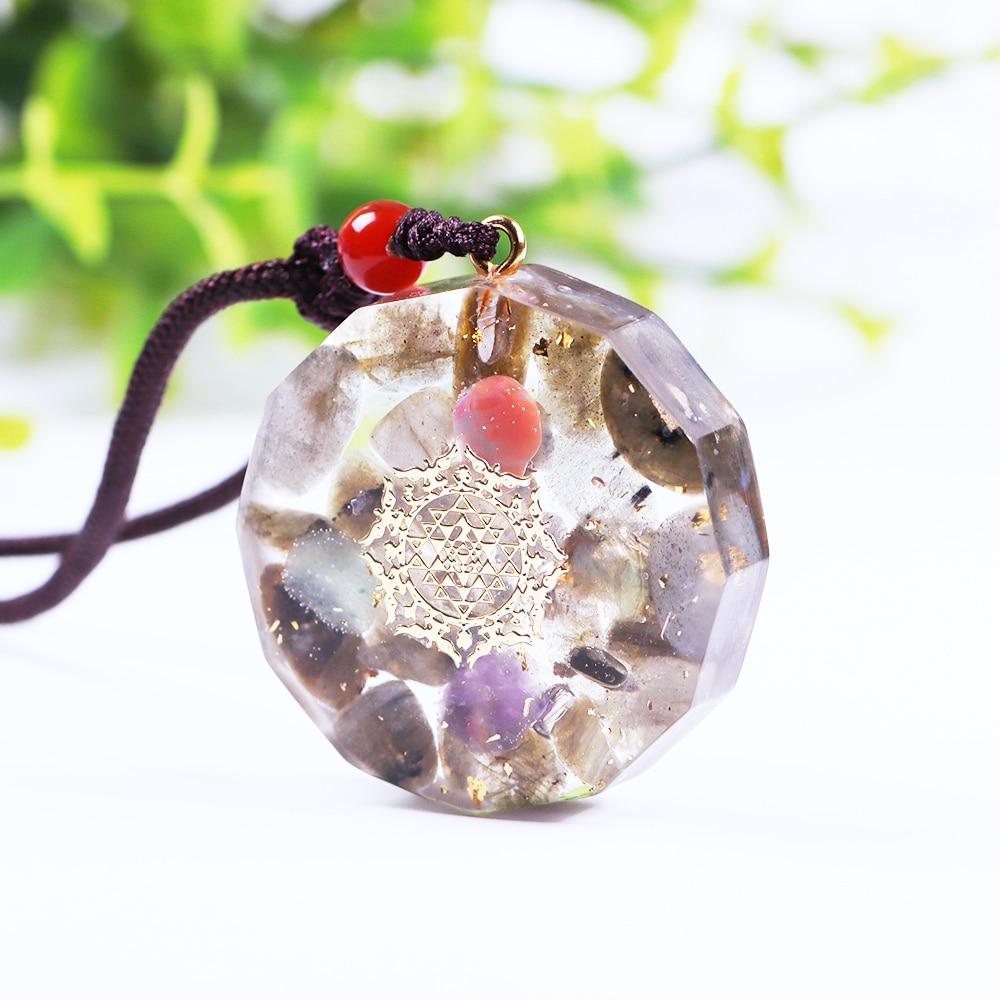 Handmade Orgone Pendant Labradorite Natural Crystal Energy Emf